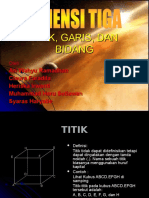 Dimensi Tiga Titik Garis Bidang