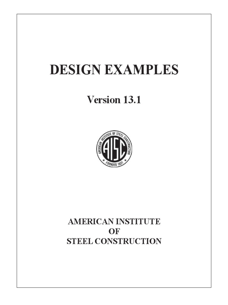 Indice AISC Design Examples V13 - 1 | PDF | Bending | Column