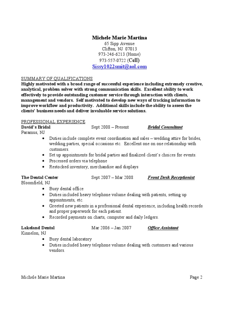Jobswire Com Resume Of Sissy1022smit Secretary Business
