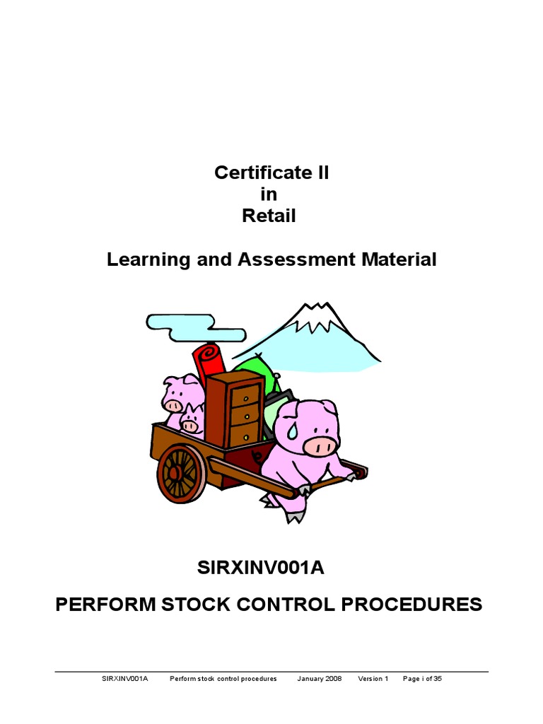 Perform Stock Control Procedures A Strategic Guide PDF Warehouse