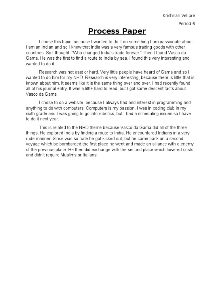 Process Paper 7th | PDF