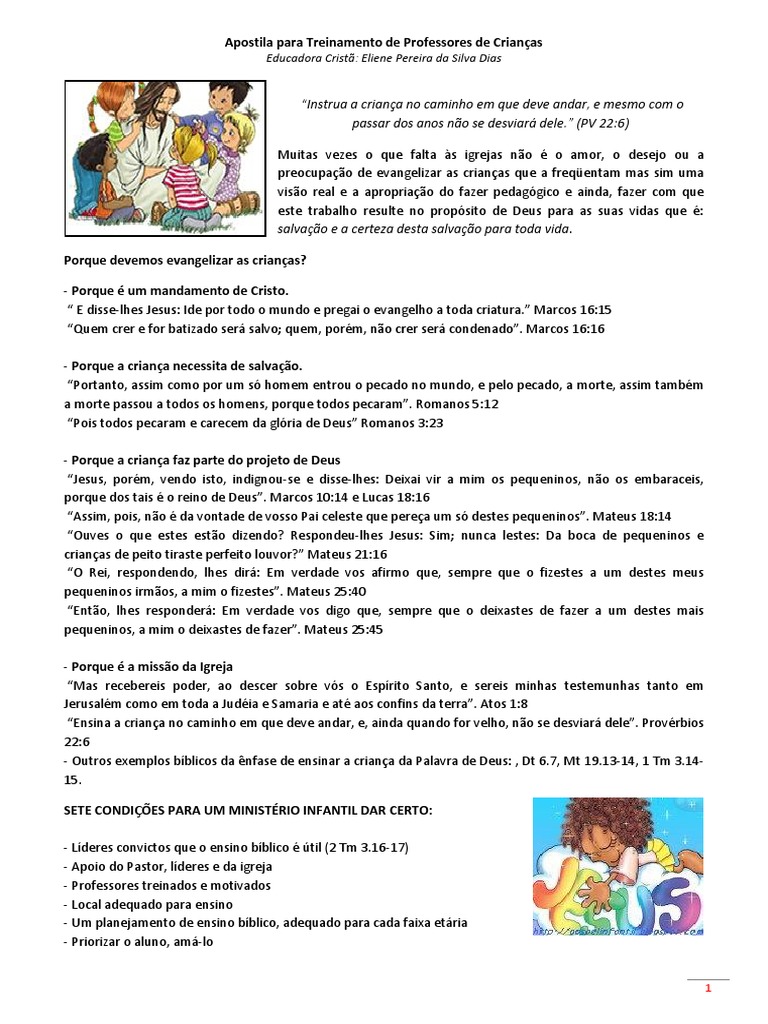 Capacitação para Professores de Crianças | PDF | Bíblia | Jesus