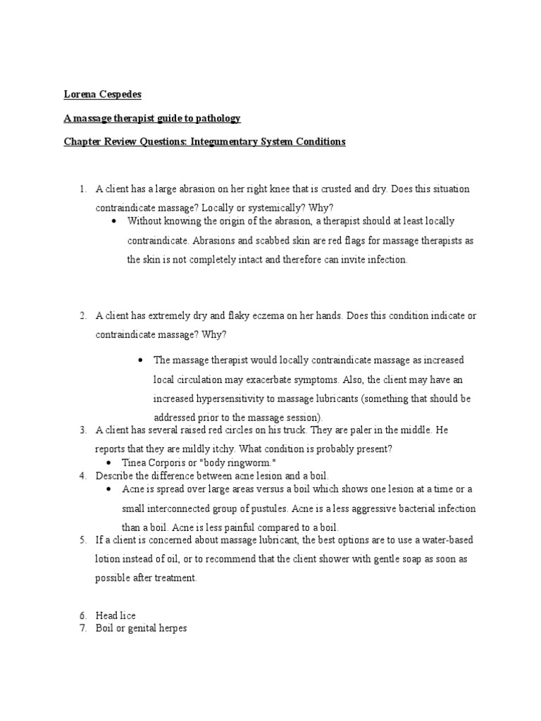 A Massage Therapist Guide To Pathology PDF