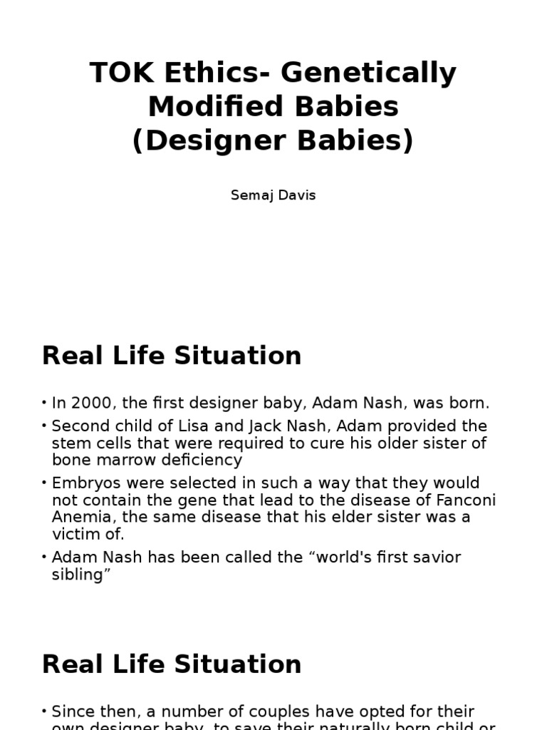 TOK Ethics Modified Babies (Designer Babies PDF