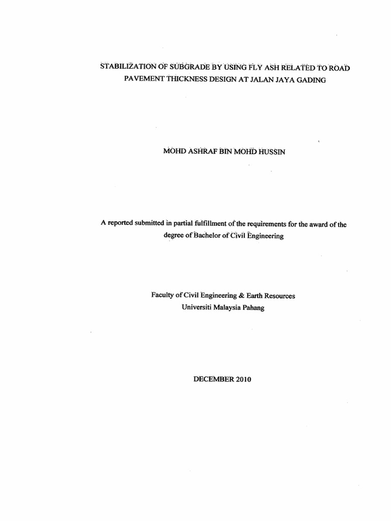 Performance Of Pavement Subgrade Using Fly Ash Stabilized – DRUYBO
