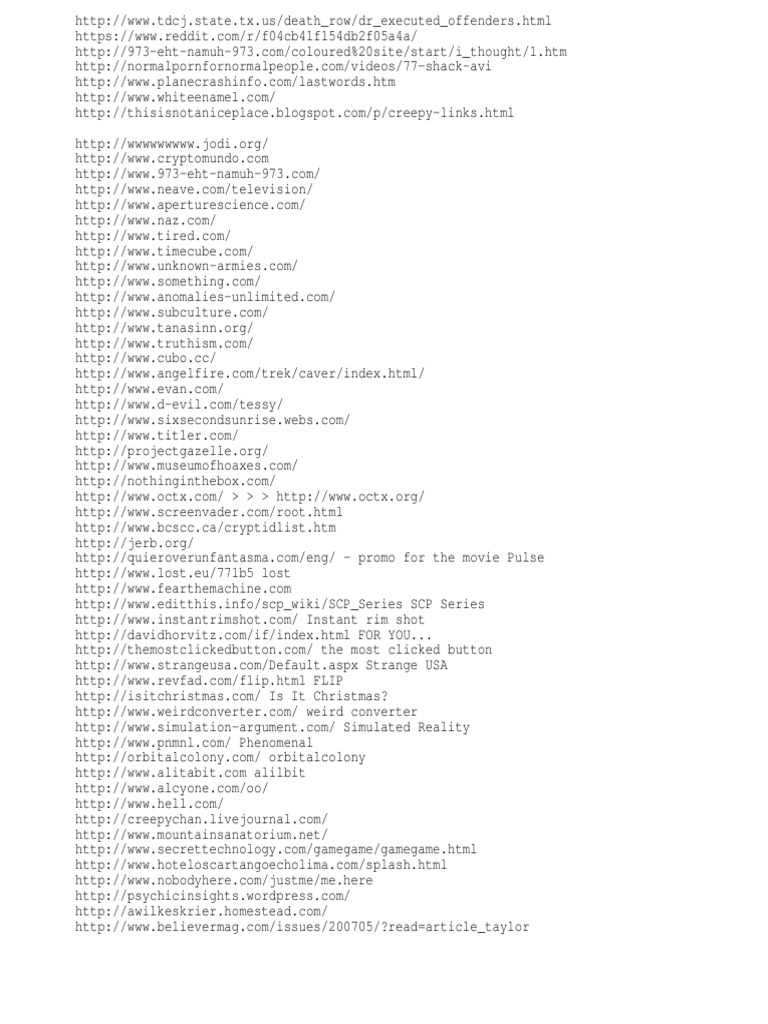 Creepy Links In Search Engine