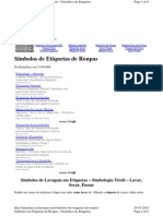 Simbolos de Etiquetas de Roupa