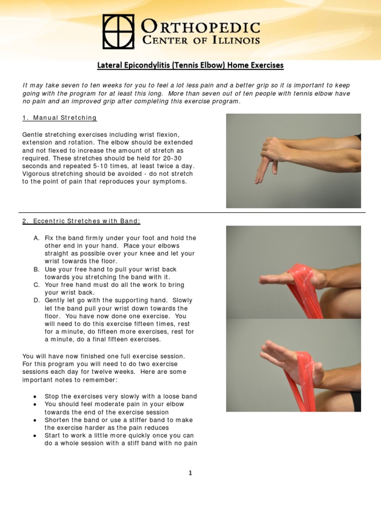 Tennis Elbow Home Exercise.pdf Anatomical Terms Of Motion Elbow