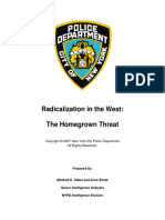 NYPD Report-Radicalization in the West