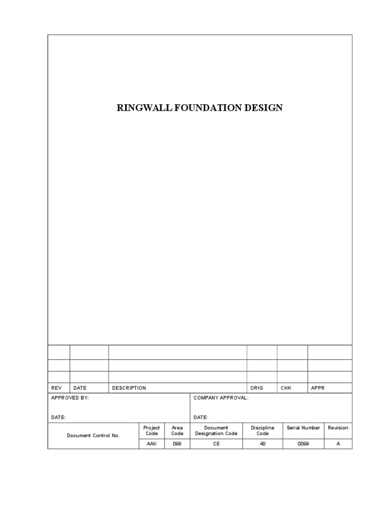Ring Wall Foundation Design Analysis | PDF | Cartesian Coordinate ...