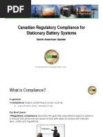 Compliance For Stationary Battery Systems