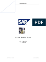 SAP QM Module Notes