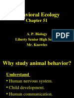 A P Biol CH 51 Animal Behavior Lecture