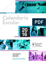 Calendario UNICARIBE 2016