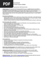 Programming and Training Specialist, Health Education Project 