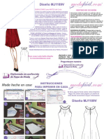Instrucciones de Costura de Precioso Vestido de Ocasion Con Cuello Tipo Collar Mj1189v
