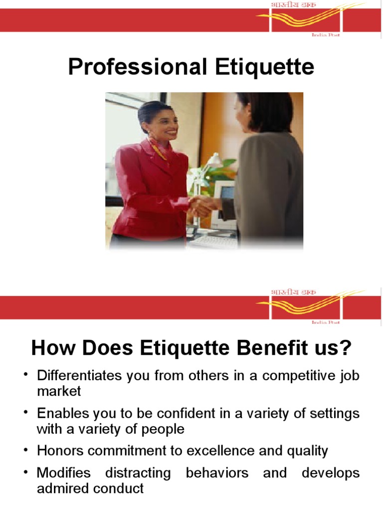 Professional Etiquette | PDF | Etiquette | Psychological Concepts