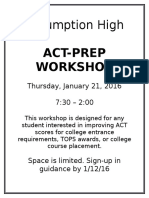 Act Prep Workshop