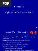 Monte Carlo - Implementation Issues