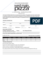 West Main Pizza Application