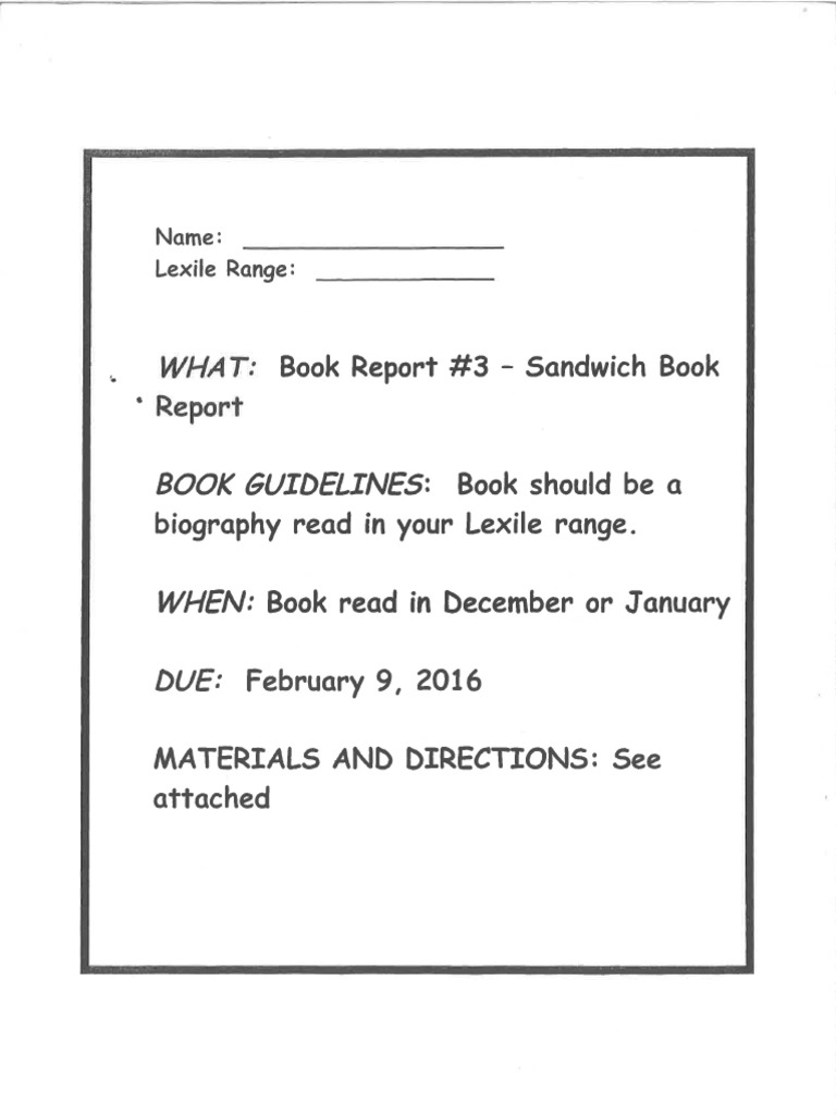 sandwich-book-report