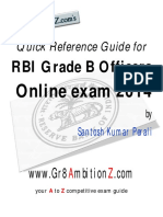 RBI Grade B Officers 2014 Quick Reference Guide