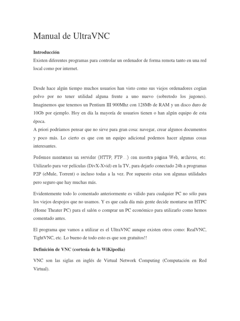 manual ultravnc pdf manual ultravnc pdf