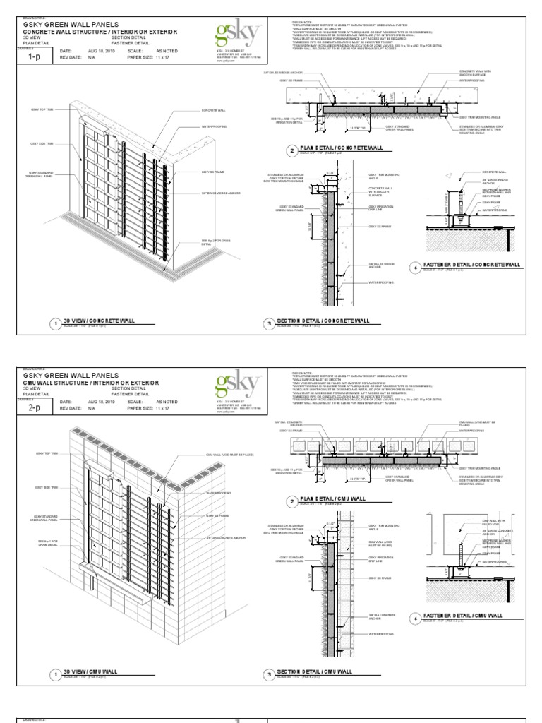 Green Wall Systems Detail