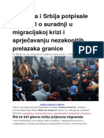 Hrvatska I Srbija Potpisale Protokol o Suradnji U Migracijskoj Krizi I Sprječavanju Nezakonitih Prelazaka Granice