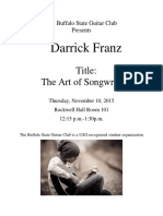 Darrick Franz: Title: The Art of Songwriting