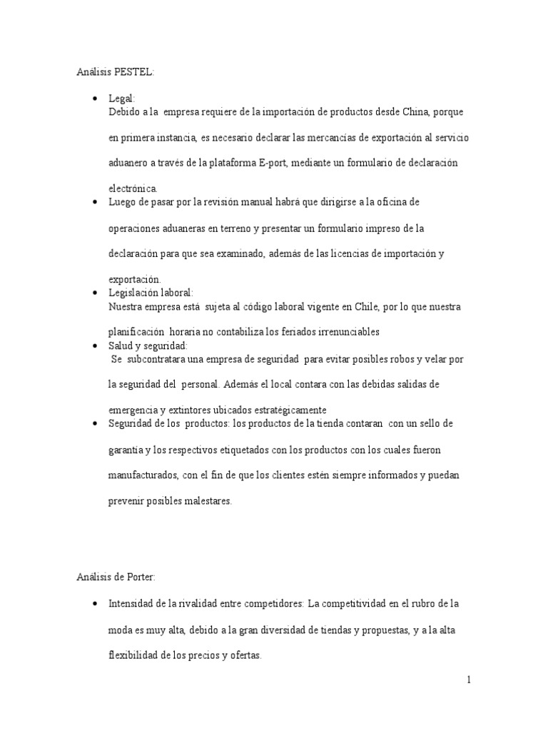 Analisis Pestel | PDF | Exportaciones | Calidad (comercial)