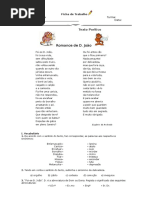 Ficha de Trabalho- Romance de D. João