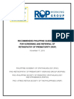 PAO Retinopathy of Prematurity Guidelines (2013)