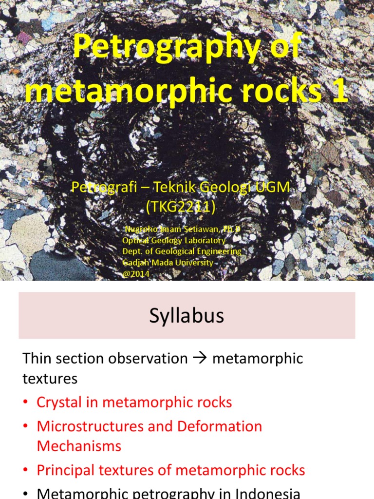 Petrografi-Batuan-metamorf-1.pdf | Minerals | Rock (Geology)