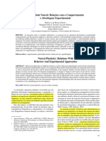 Plasticidade Neural Relações Com o Comportamento e Abordagens Experimentais