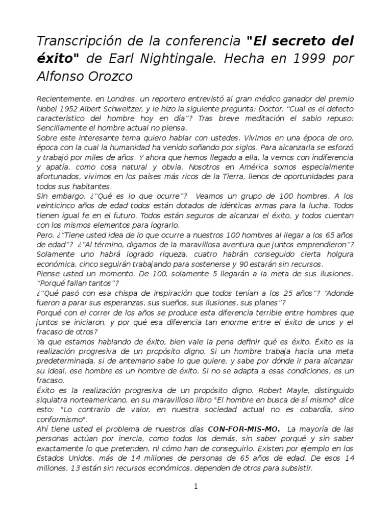 El Secreto Del Exito Pdf Felicidad Desarrollo Personal