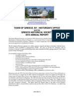 Greece Historical Society 2015 Annual Report
