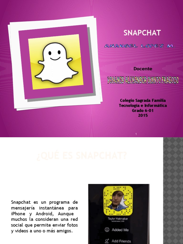 Introducción a Snapchat: Funciones y Riesgos | PDF | Snapchat | Android ...