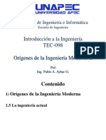 Presentacion No.1 - Introducción A La Ing. Moderna II TEC-098