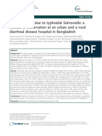 Gastroenteritis Due To Typhoidal Salmonella: A Decade of Observation at An Urban and A Rural Diarrheal Disease Hospital in Bangladesh