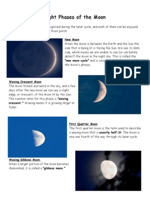 8 Phases of The Moon, PDF, Moon