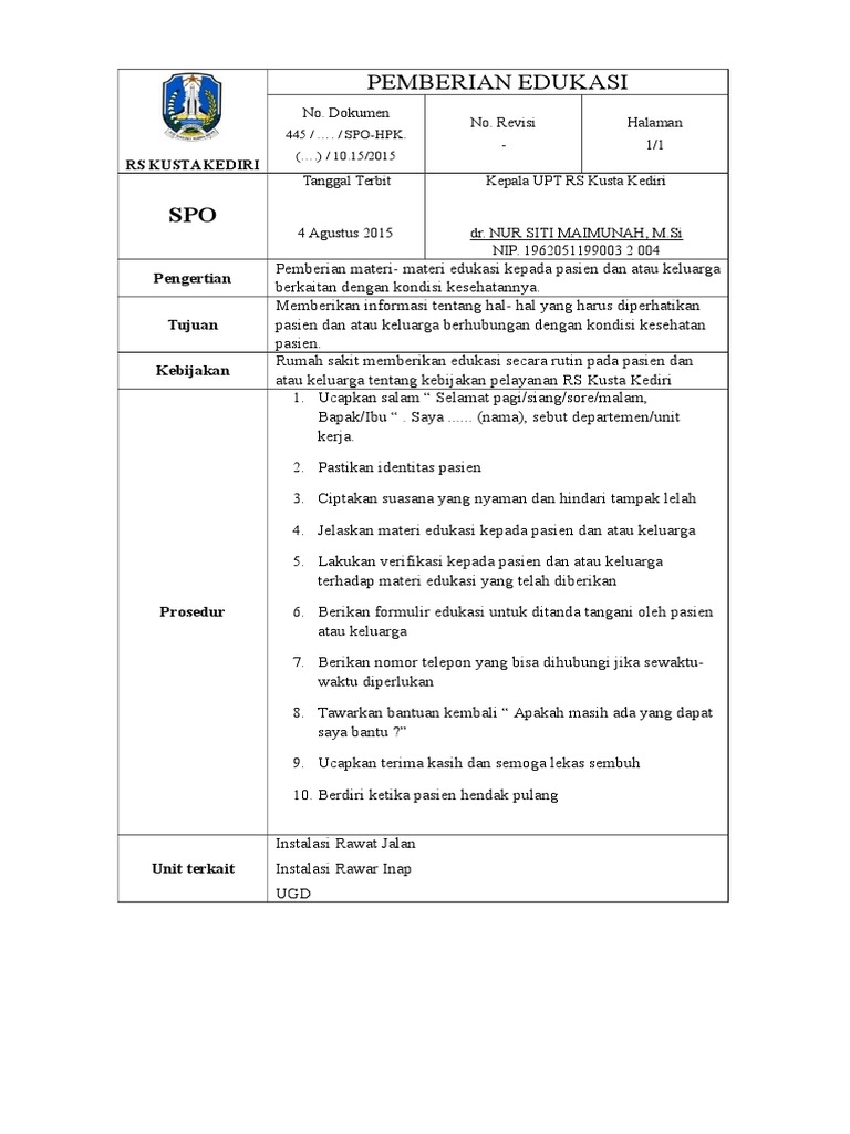 Contoh Formulir Edukasi Pasien - Simak Gambar Berikut Contoh Formulir Edukasi Pasien - Simak Gambar Berikut