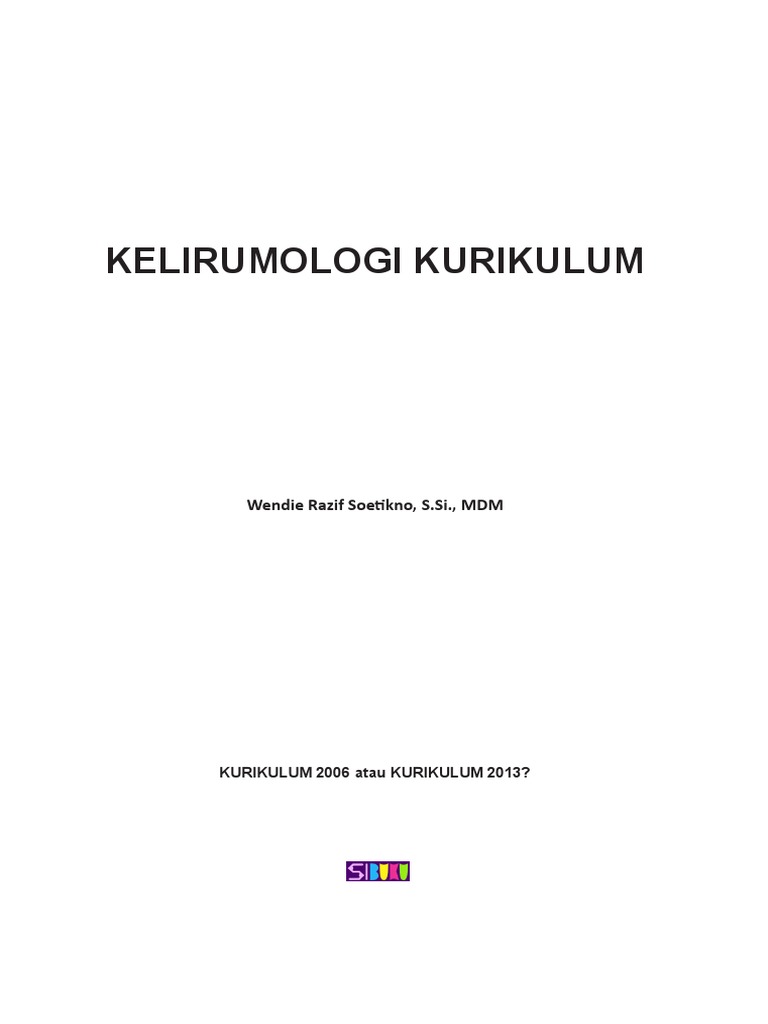 Kelirumologi Kurikulum Isi Buku