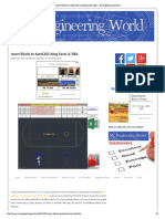 Insert Blocks In AutoCAD Using Excel & VBA ~ My Engineering World