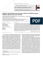 Anti-tumor activity of moxifloxacin–Copper complexes against breast cancer cell lines