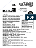 Toshiba 2 Pipe 1 Series Owners Manual PDF