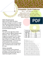 Printable Circle Patterns: For 1" - 58" Diameter Circles