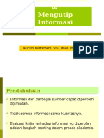 CRP Menilai Dan Mengutip Informasi