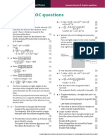 Answers To EOC Questions: Cambridge International A Level Physics