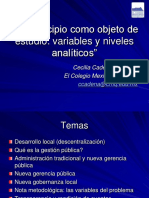 Cadena Inostroza Cecilia (2010) "El Municipio Como Objeto de Estudio Variables y Niveles Analíticos"